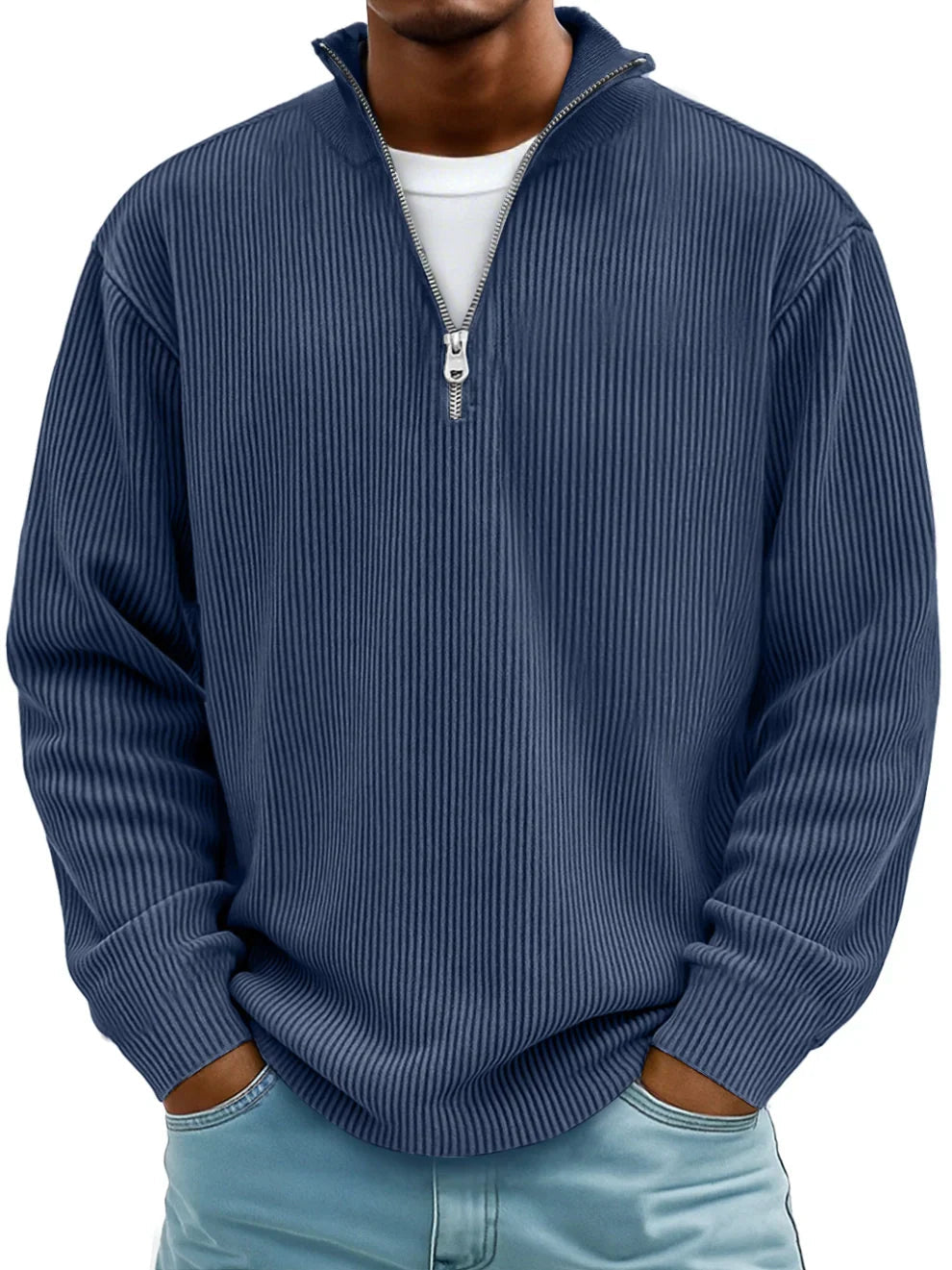 Arthur | Ribbed Half-Zip Jumper