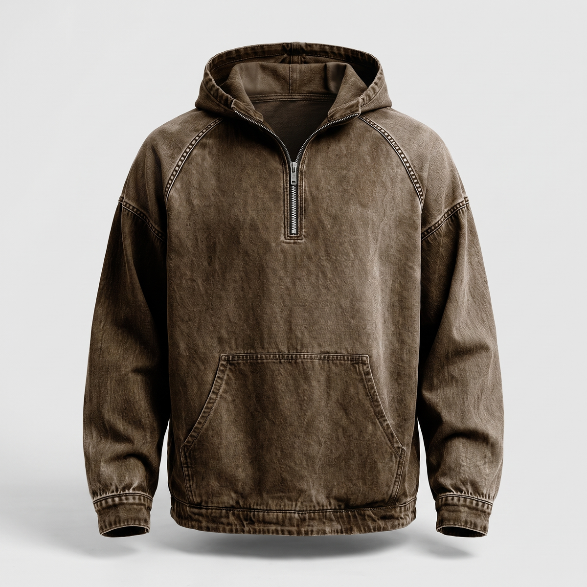 George Half-Zip Denim Jacket