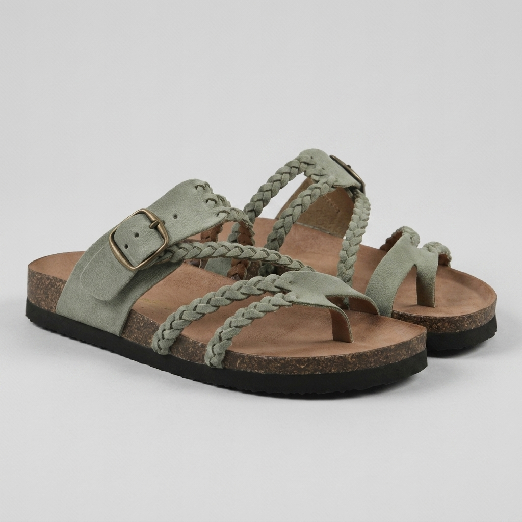 MARLBOROUGH BRAIDED CORK SANDALS