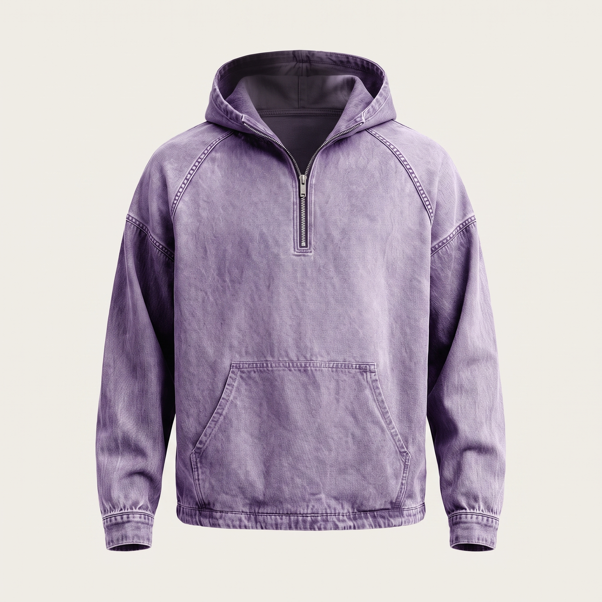 George Half-Zip Denim Jacket