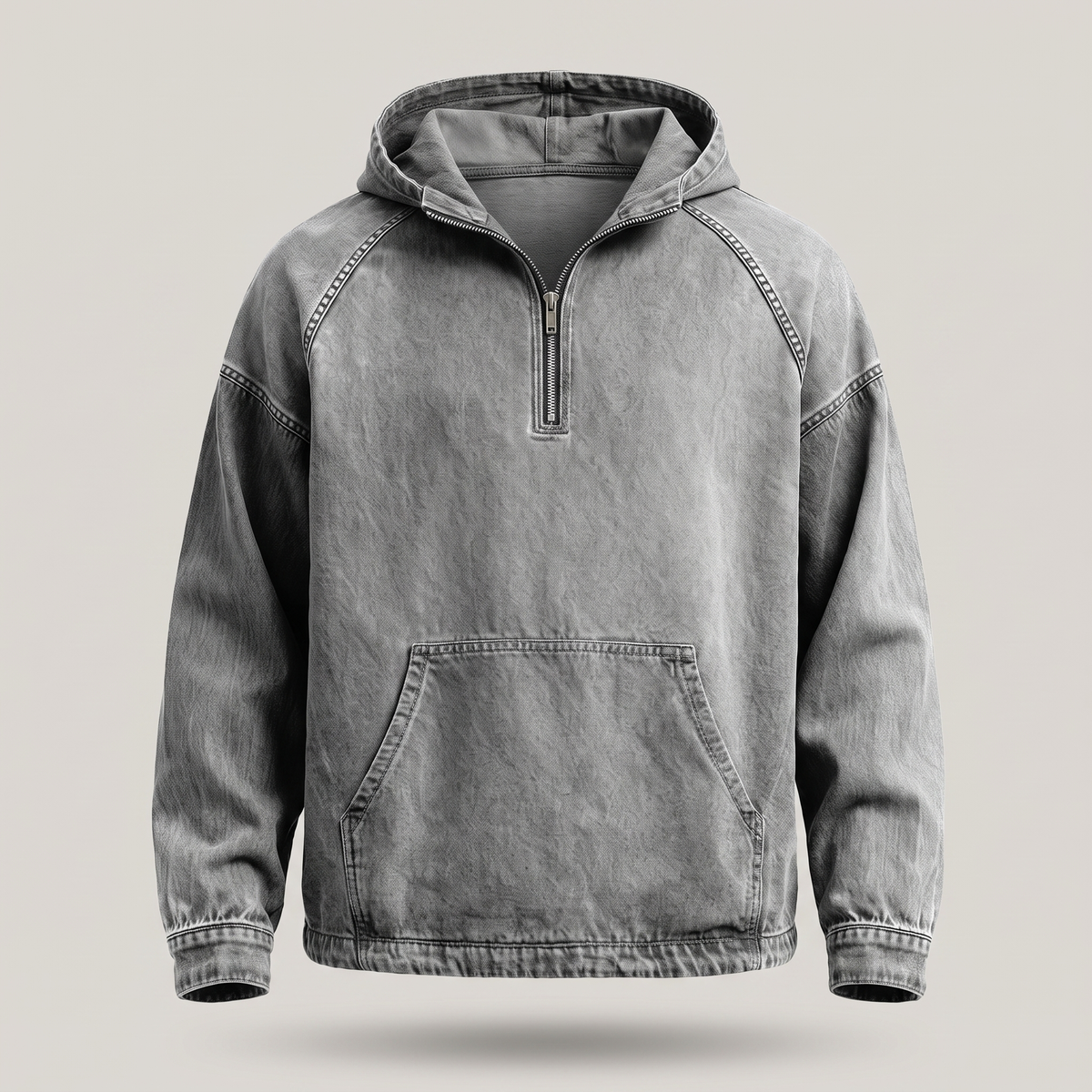 George Half-Zip Denim Jacket
