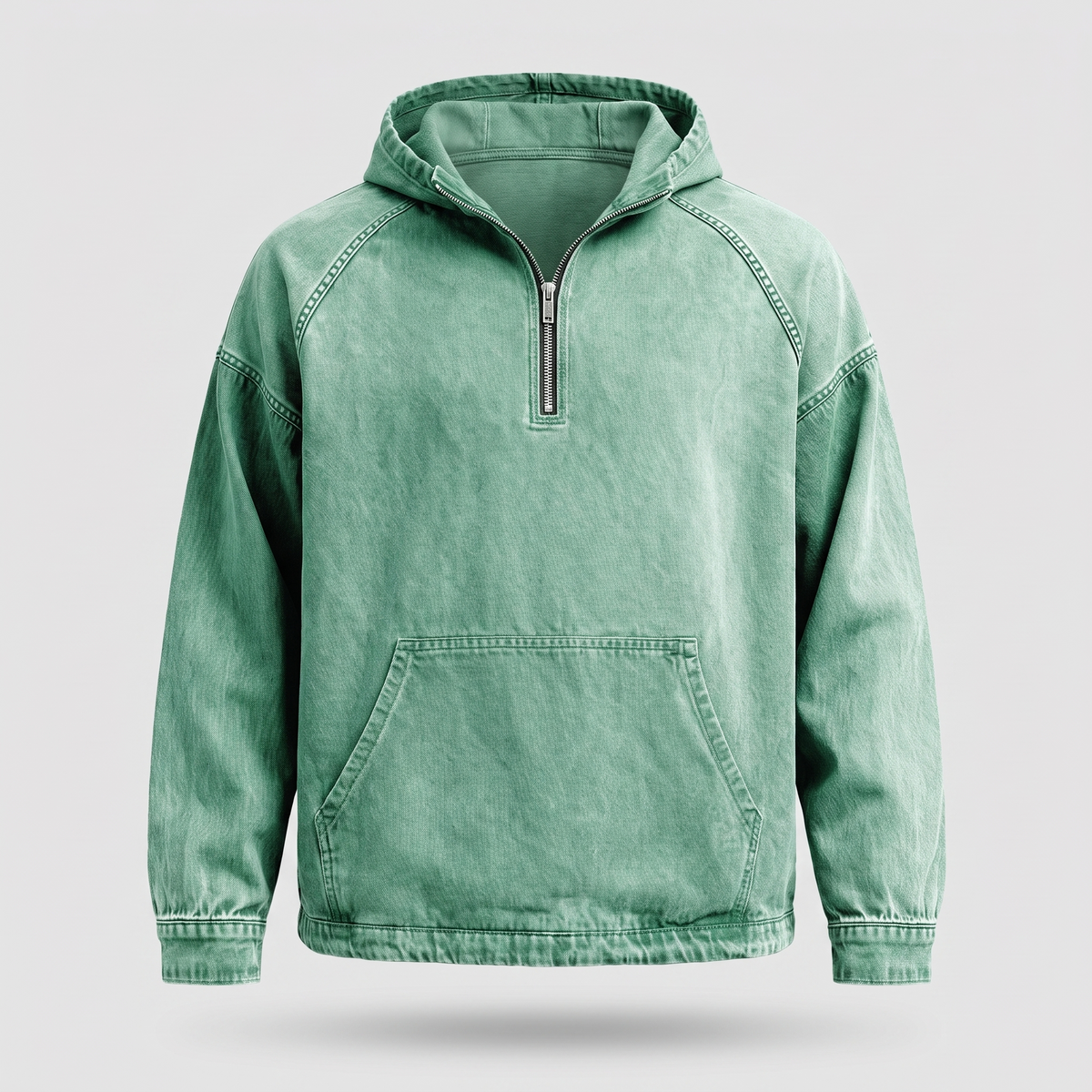 George Half-Zip Denim Jacket