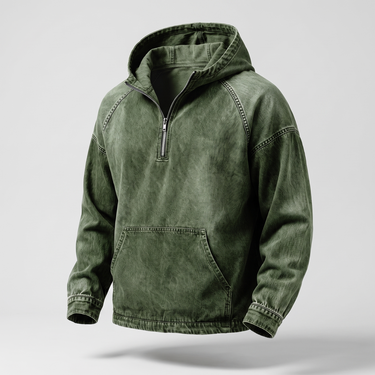 George Half-Zip Denim Jacket