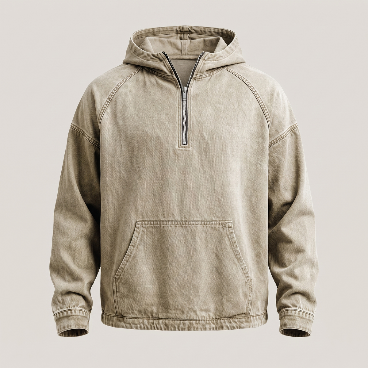 George Half-Zip Denim Jacket