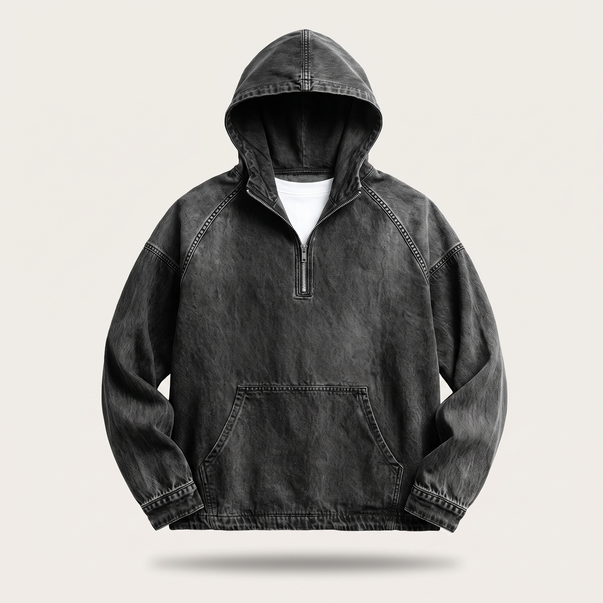 George Half-Zip Denim Jacket