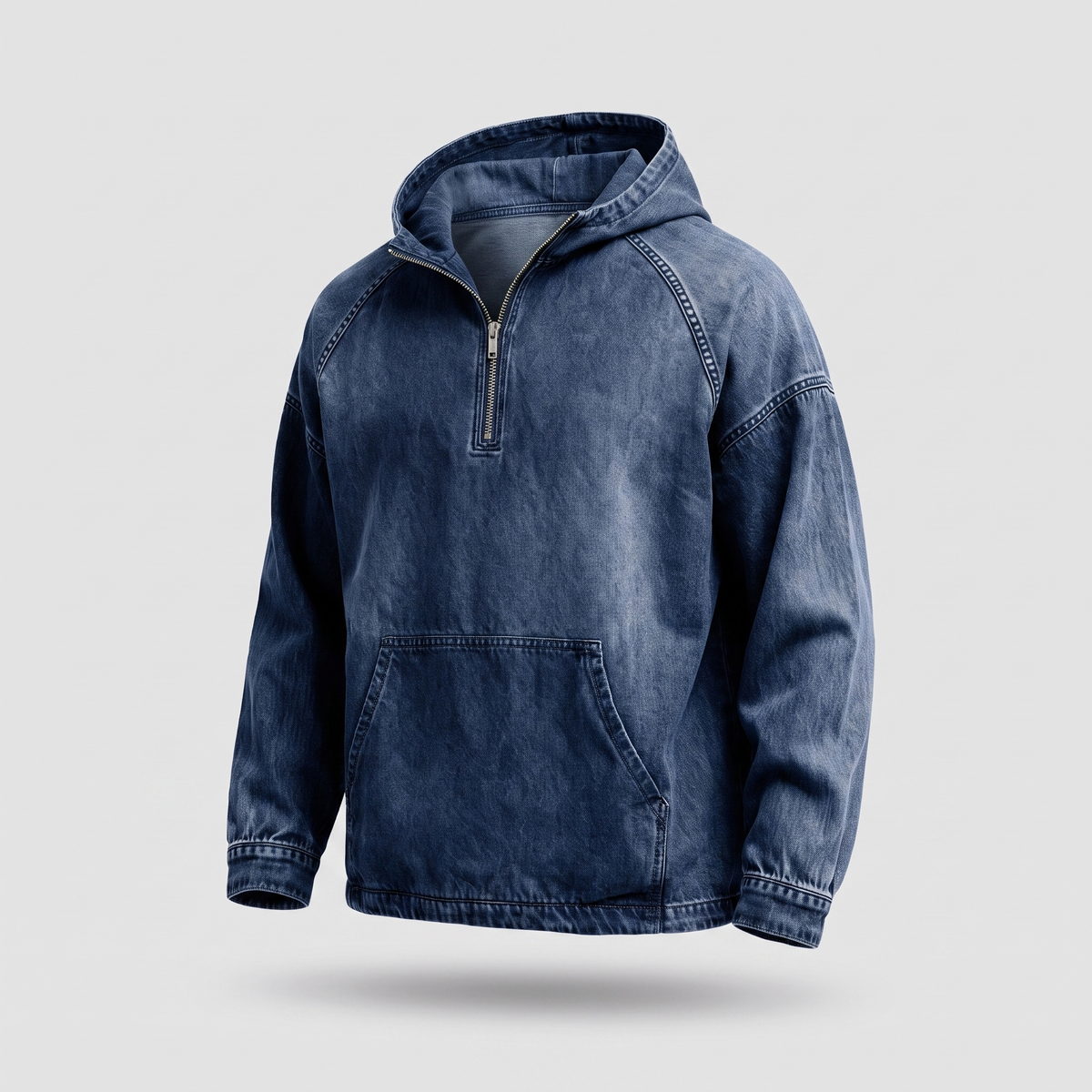 George Half-Zip Denim Jacket