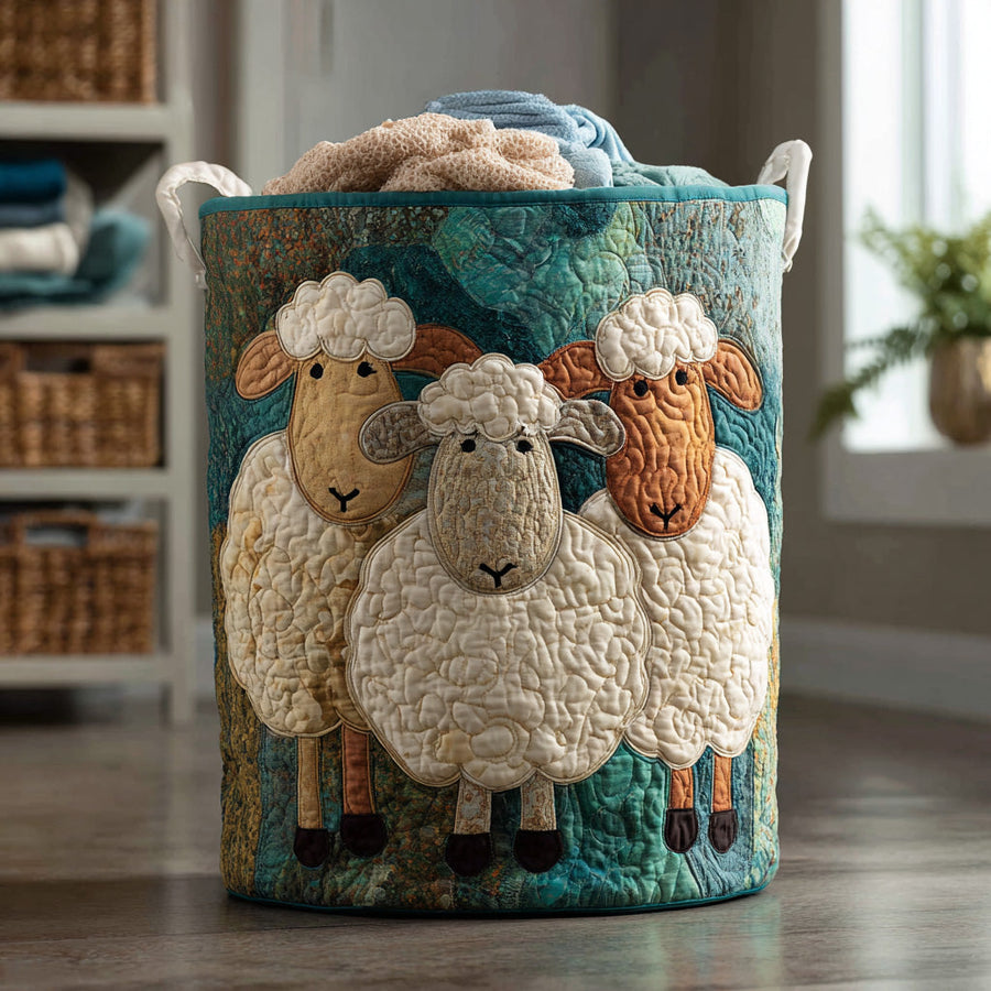 Happy Sheeps - Handcrafted Laundry Basket
