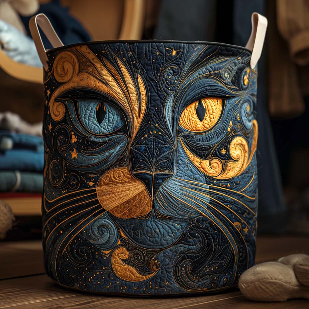 Mystique Cat - Handcrafted Laundry Basket