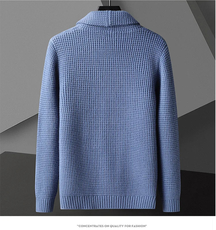Whitmore | Shawl-Collar Waffle Cardigan