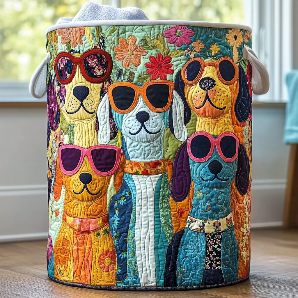 Happy Dogs | Handcrafted Washing Basket