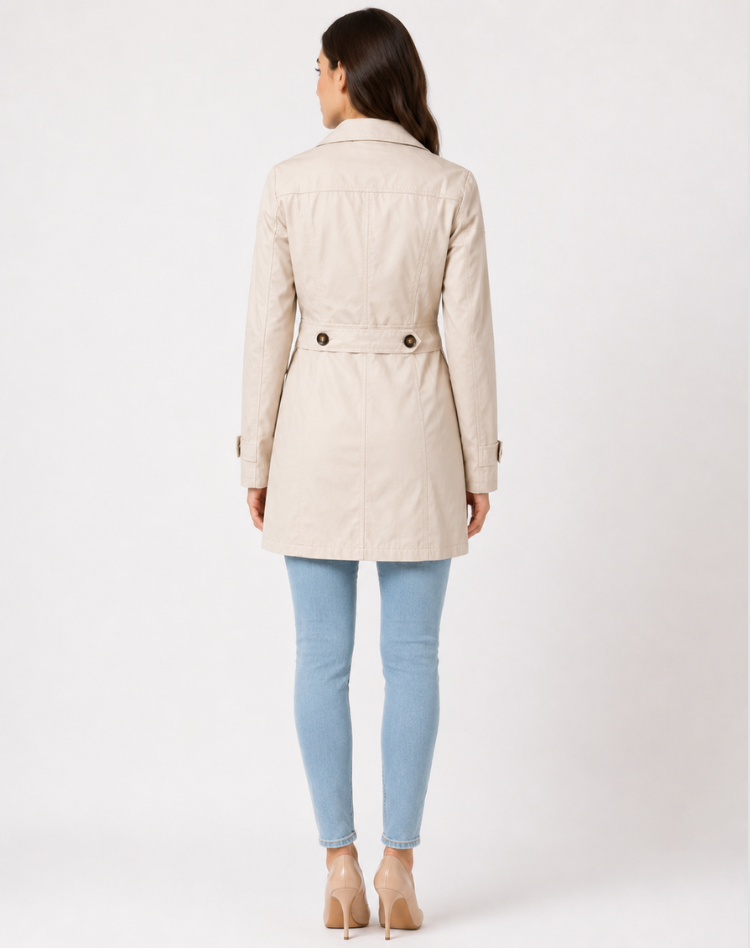 Evelyn | Classic Mid-Length Trench Coat