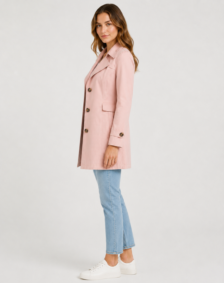 Evelyn | Classic Mid-Length Trench Coat