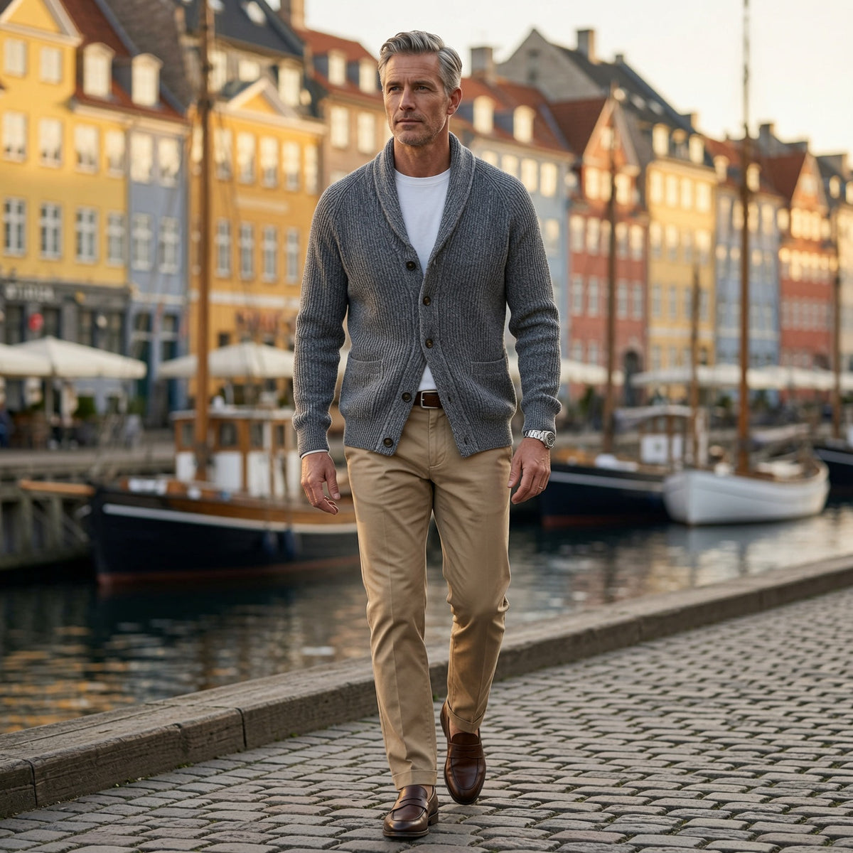 JERALD Classic Lapel Cardigan