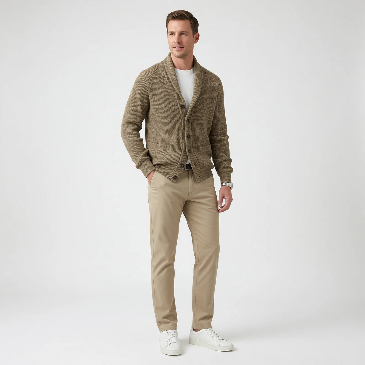 JERALD Classic Lapel Cardigan