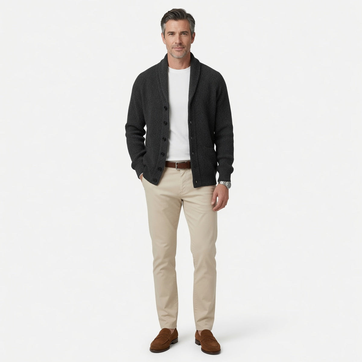 JERALD Classic Lapel Cardigan