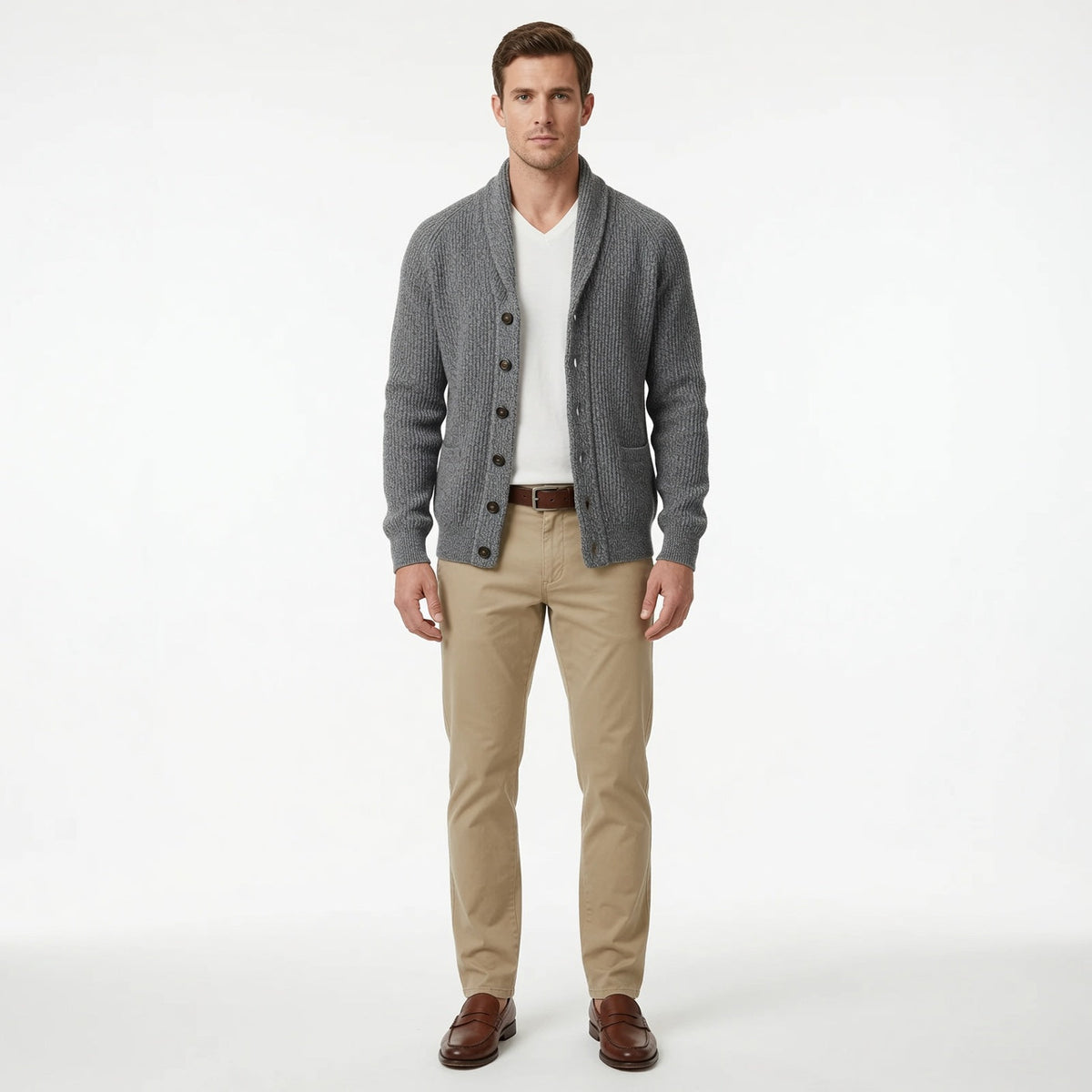 JERALD Classic Lapel Cardigan
