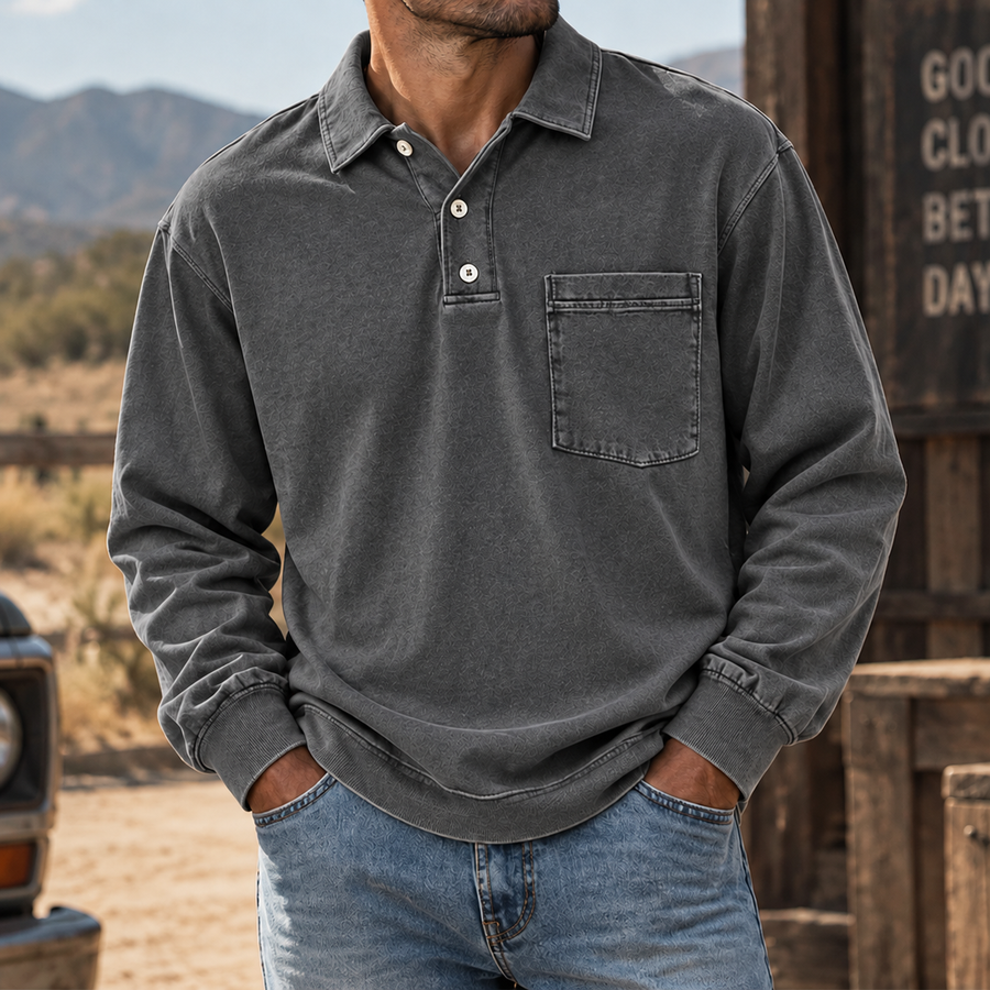Ellis | Vintage-Wash Henley Shirt