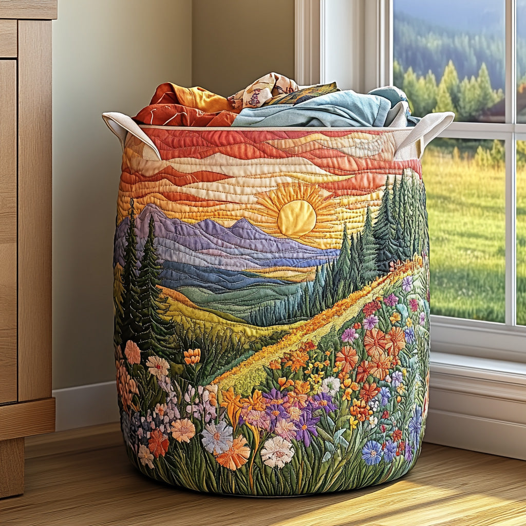 Flowers Valley - Handcrafted Laundry Basket