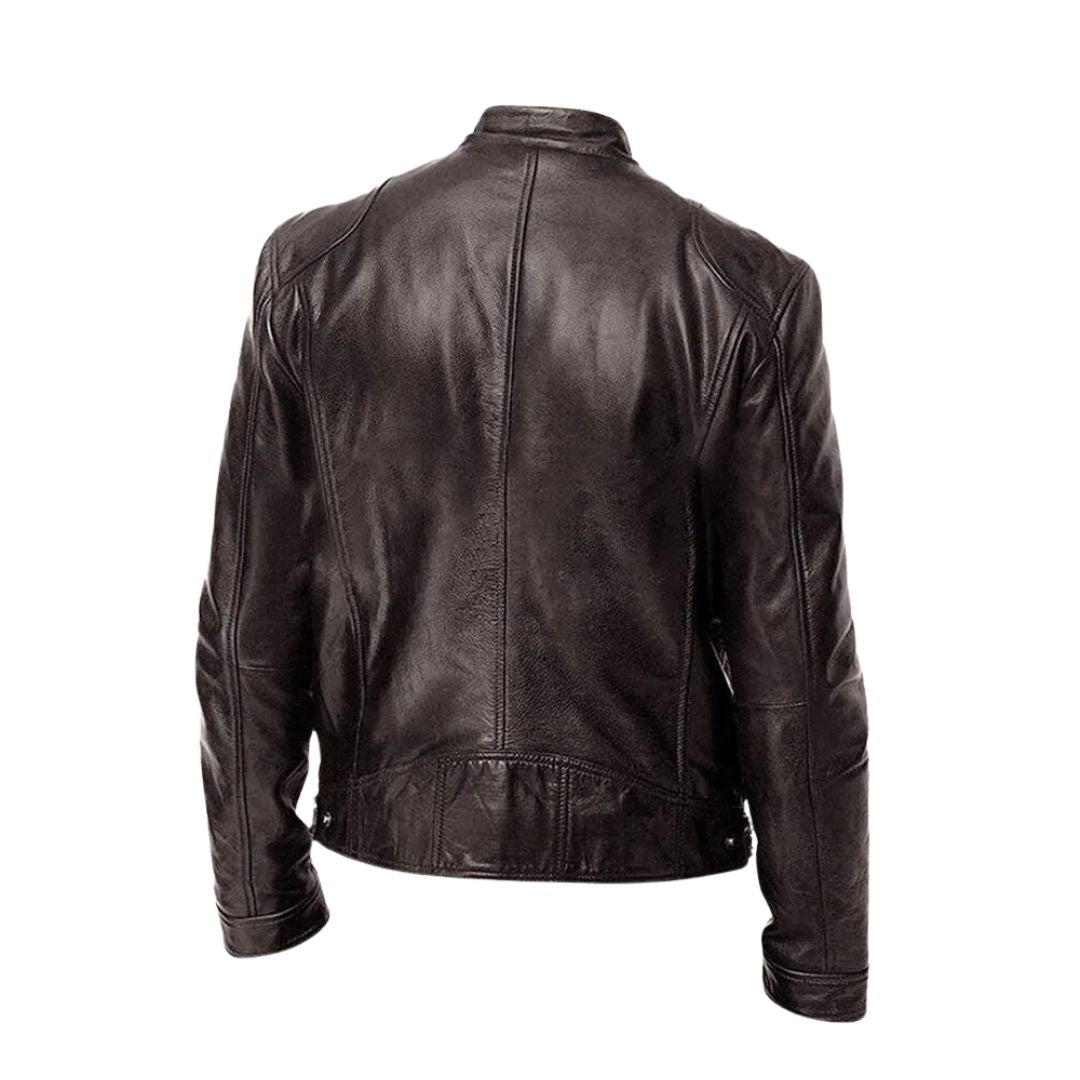 Miles | Classic Leather-Look Zip Jacket