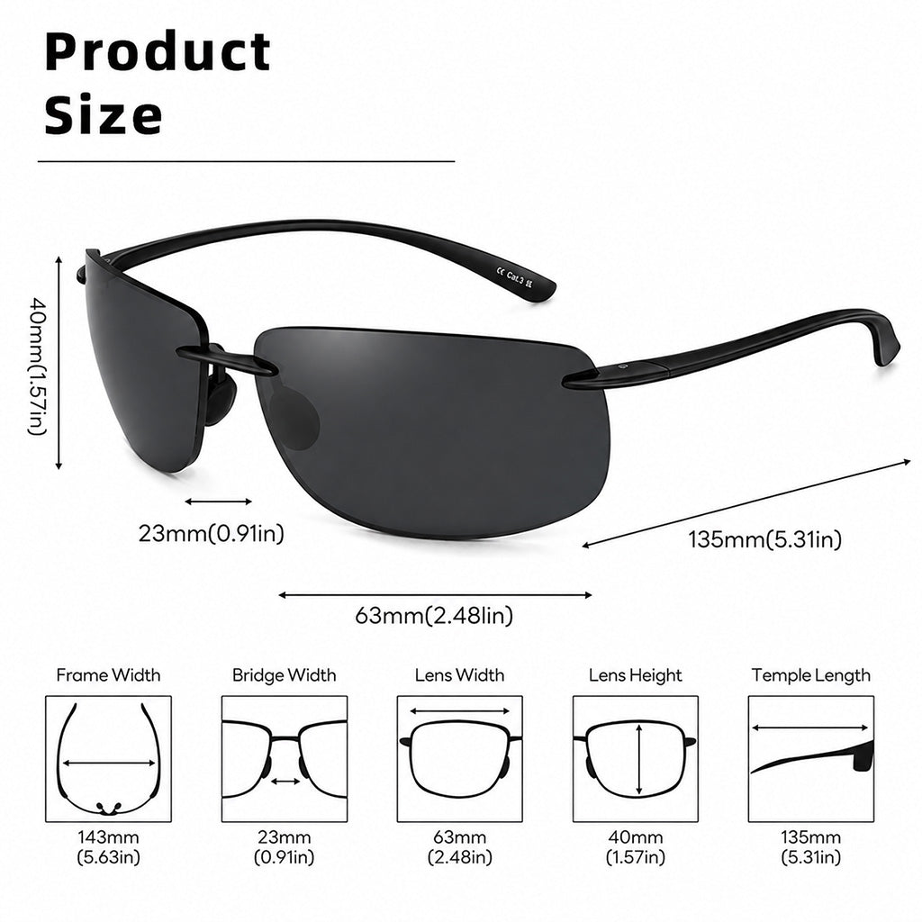 Fink™ | Rimless Polarised Sunglasses (1+1 FREE)