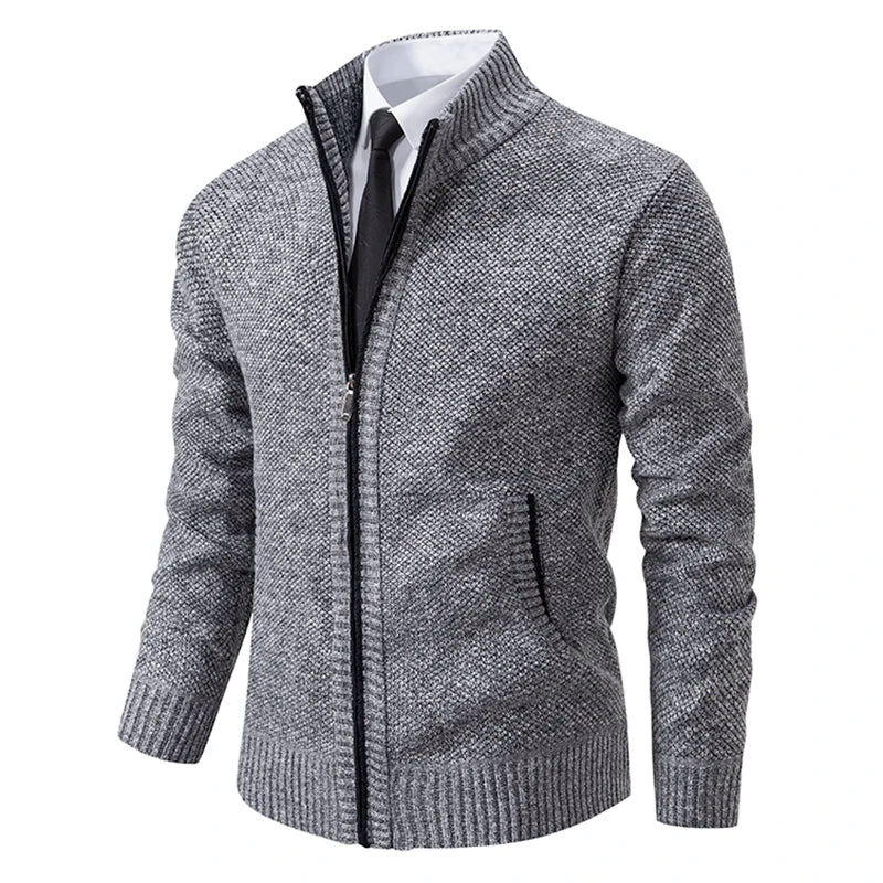 Kingsley | Textured Zip Cardigan