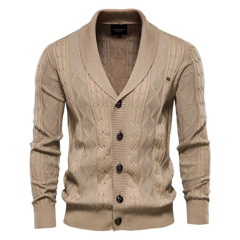 Wexford | Shawl-Collar Cable Cardigan