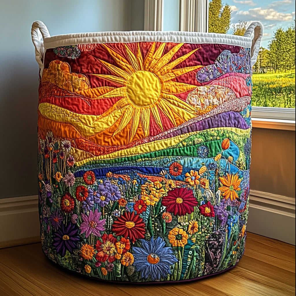 Flowers & Sunshine - Handcrafted Laundry Basket