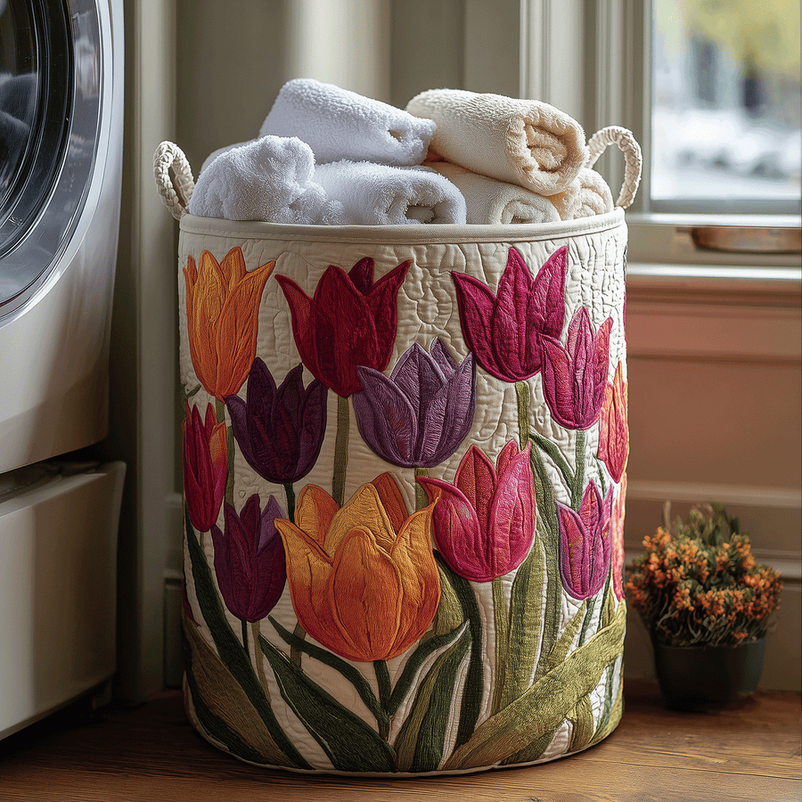 Dutch Tulip - Handcrafted Laundry Basket