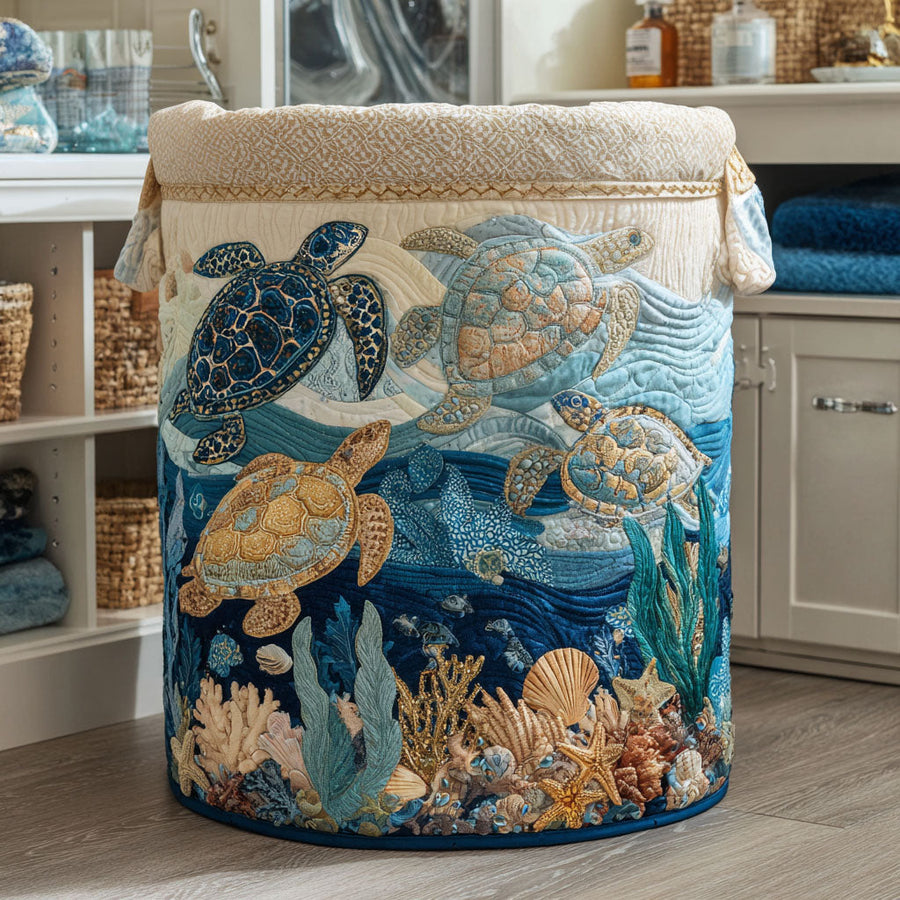 Turtles - Handcrafted Laundry Basket