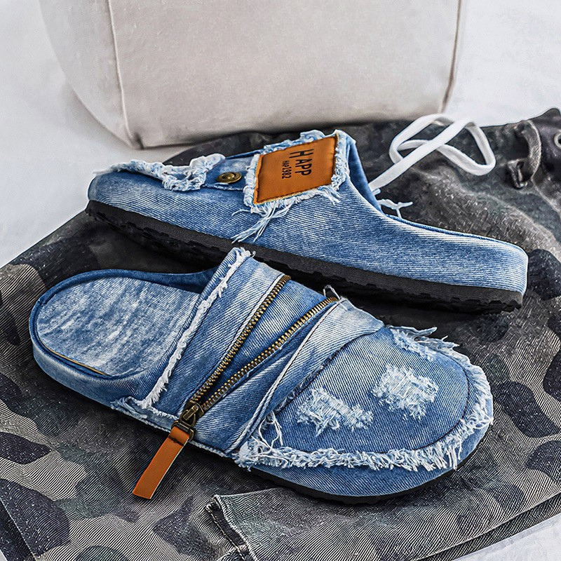 Rowan | Denim Comfort Mules