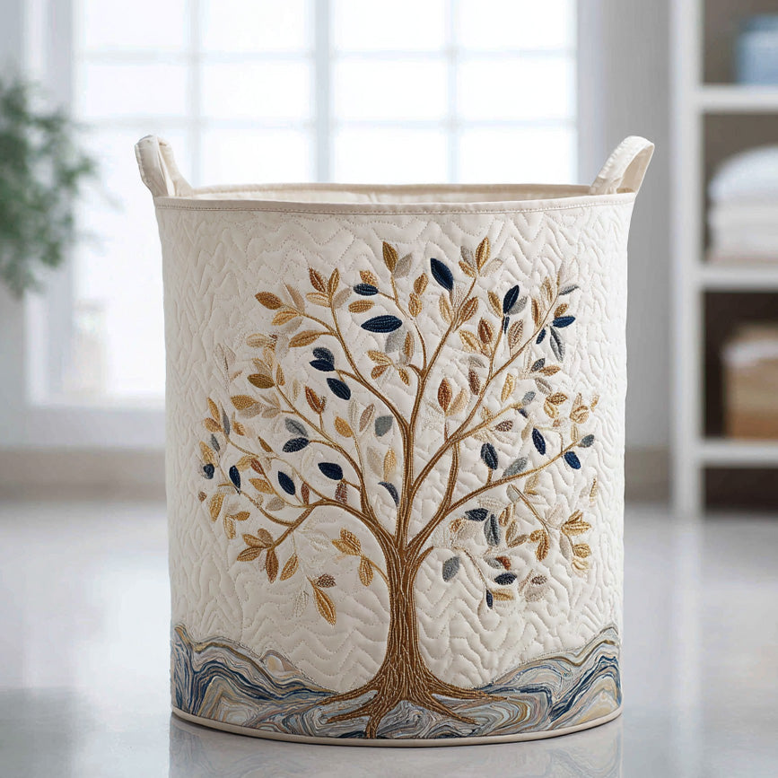 Blooming Tree - Handcrafted Laundry Basket