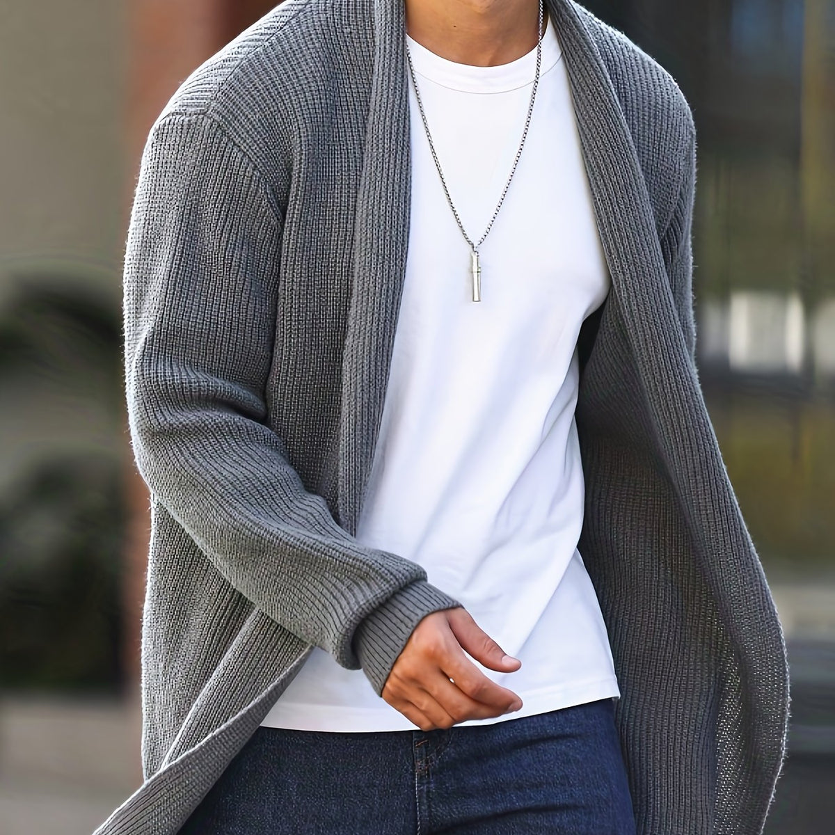 Ashford | Open-Front Ribbed Cardigan