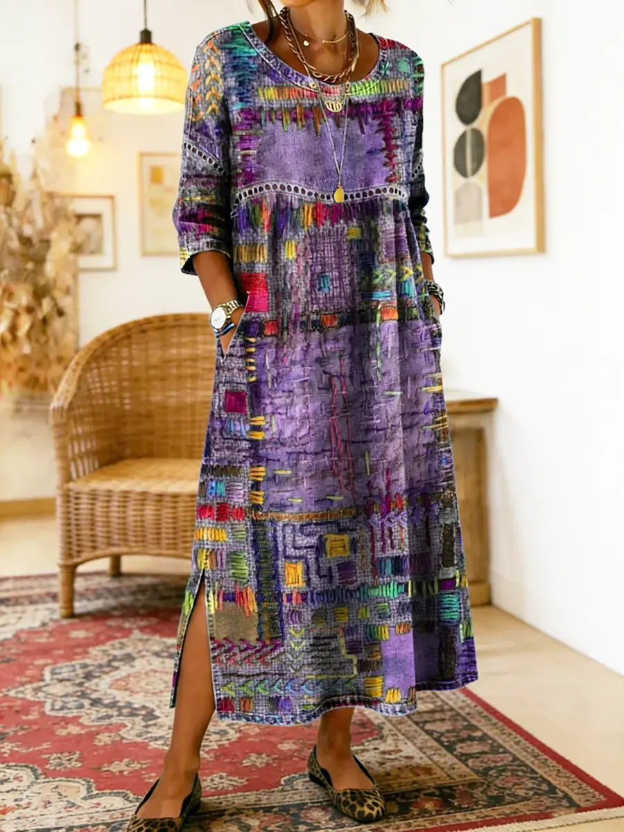 Edith | Ethnic Patchwork Dress