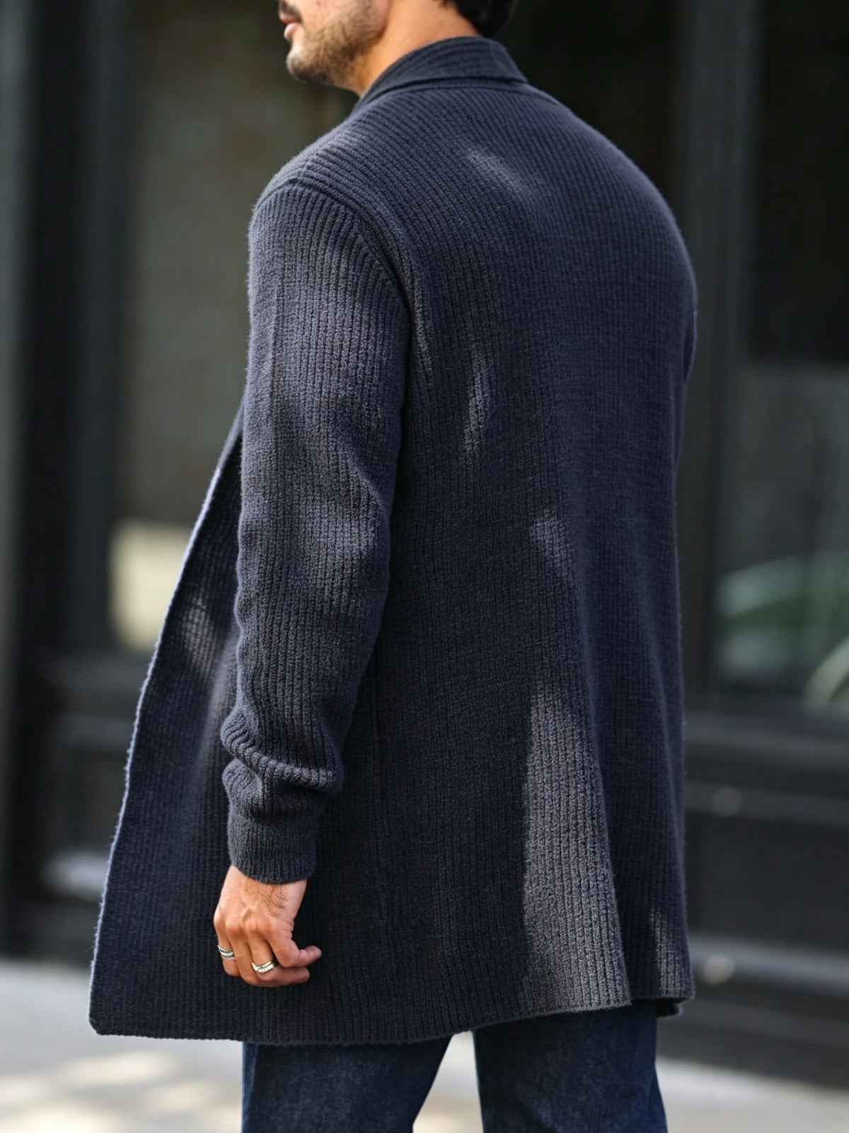 Ashford | Open-Front Ribbed Cardigan