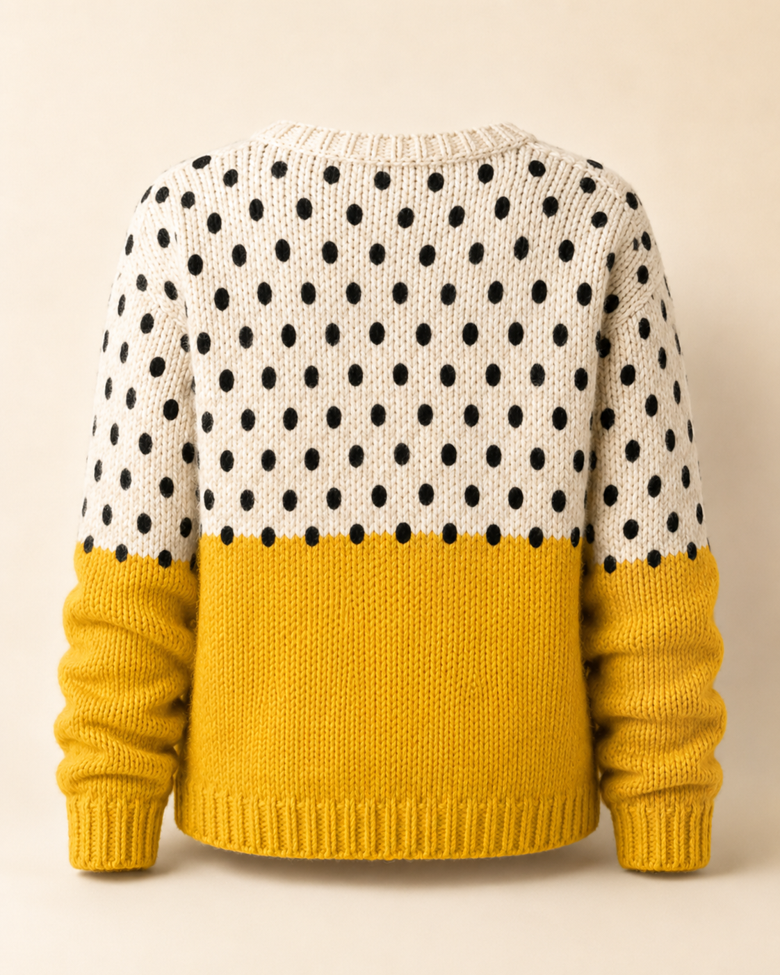 Polka Dots Print Buttoned Cardigan