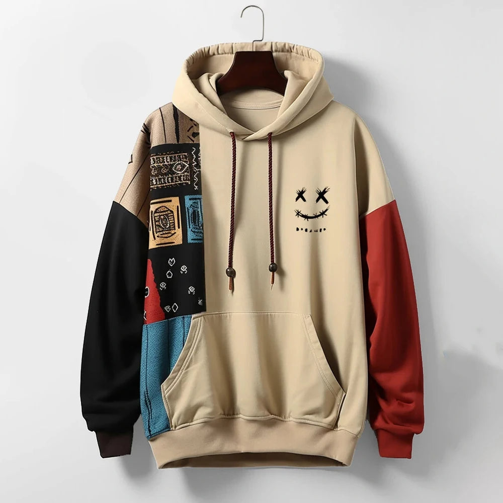 Mason | Contrast Patchwork Hoodie