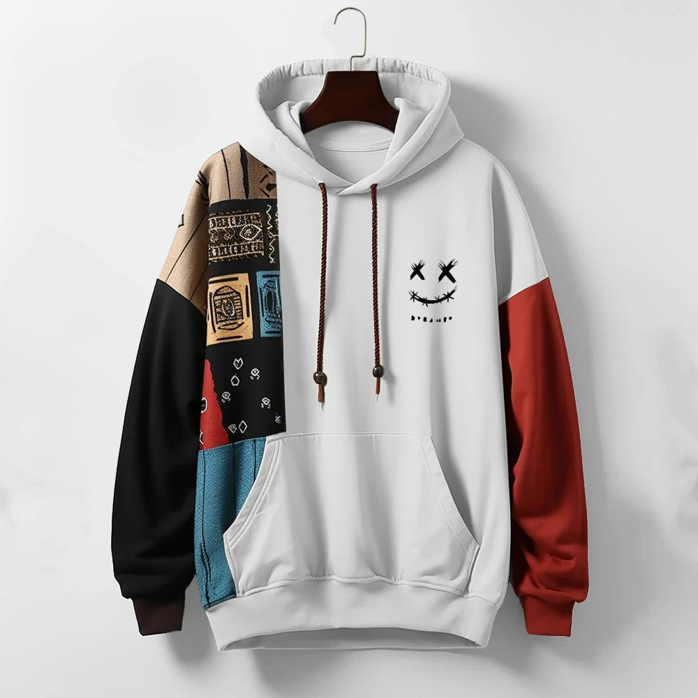 Mason | Contrast Patchwork Hoodie