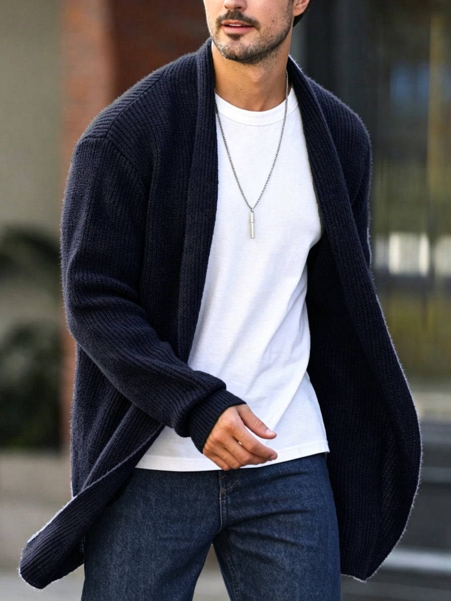 Ashford | Open-Front Ribbed Cardigan