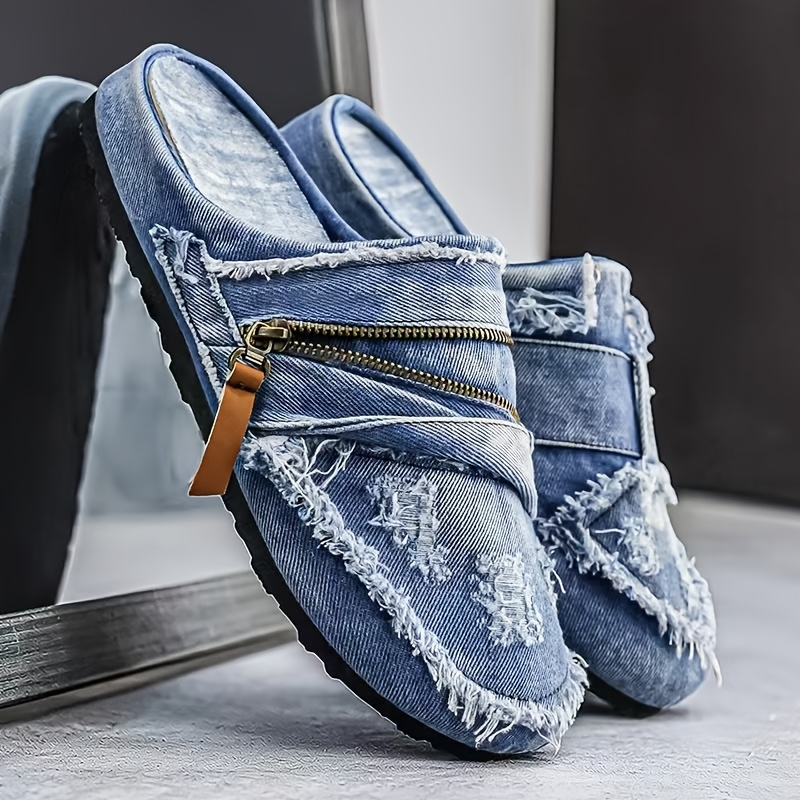 Rowan | Denim Comfort Mules