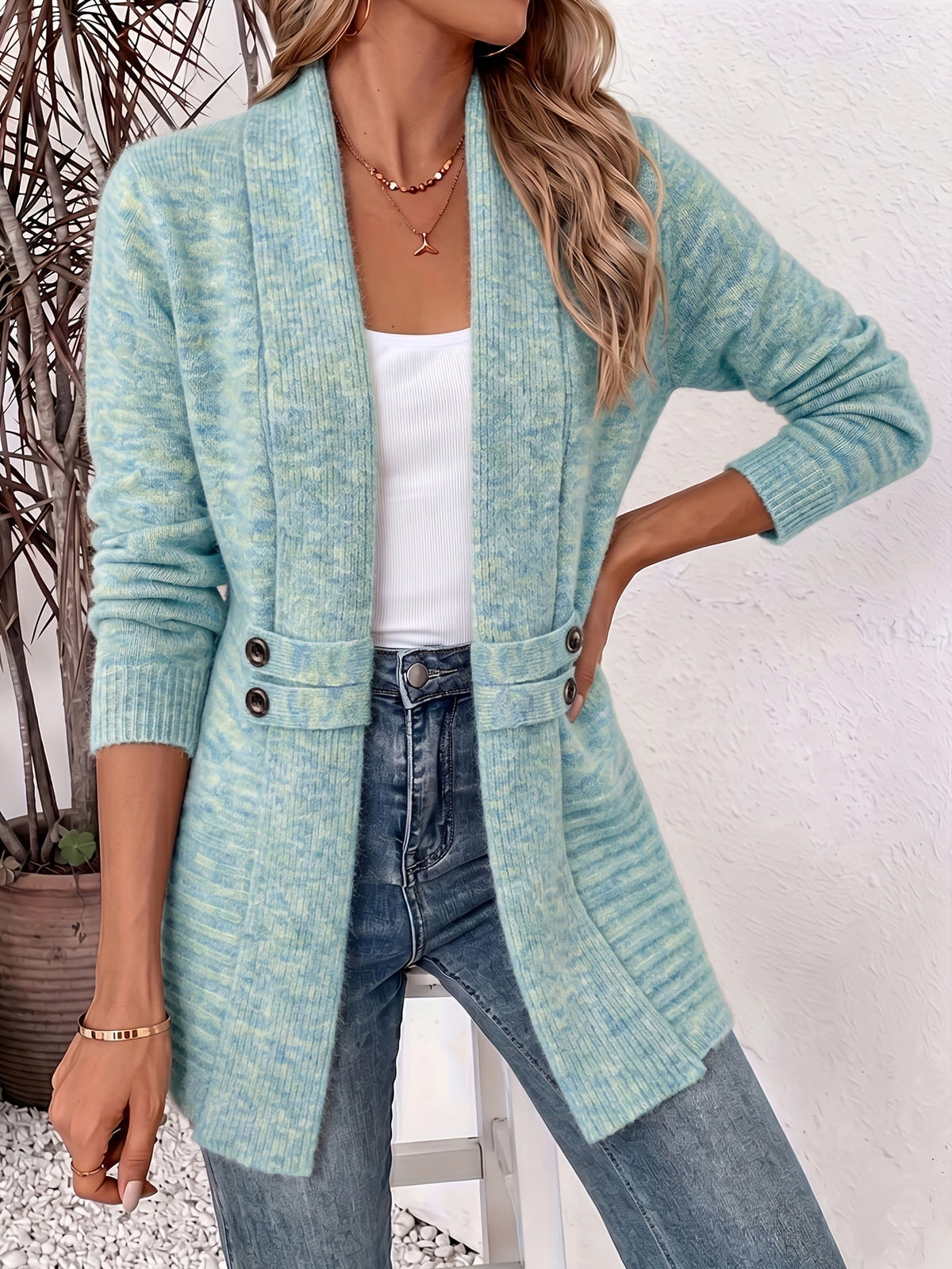 Merritt | Elegant Ladies Cardigan - Open Front & Fitted Waist
