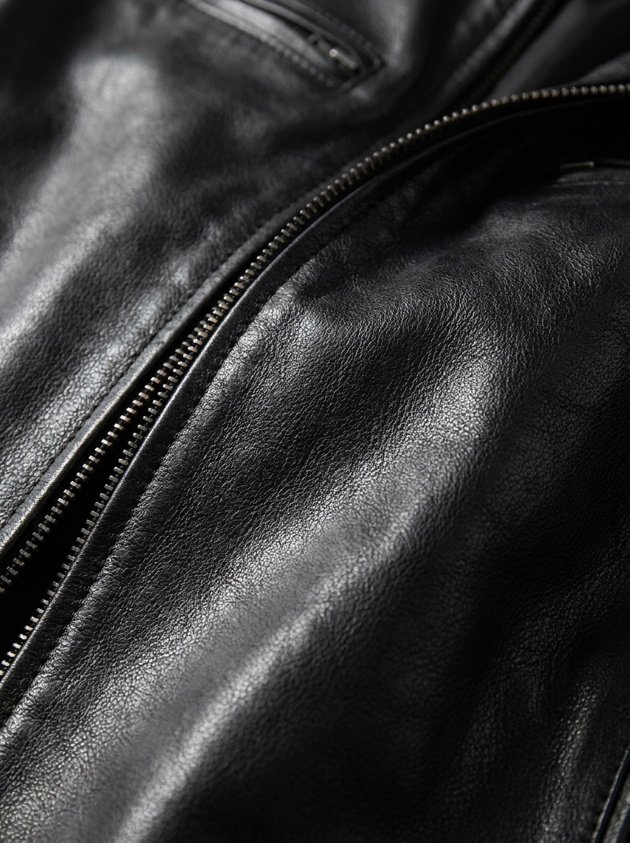 Miles | Classic Leather-Look Zip Jacket