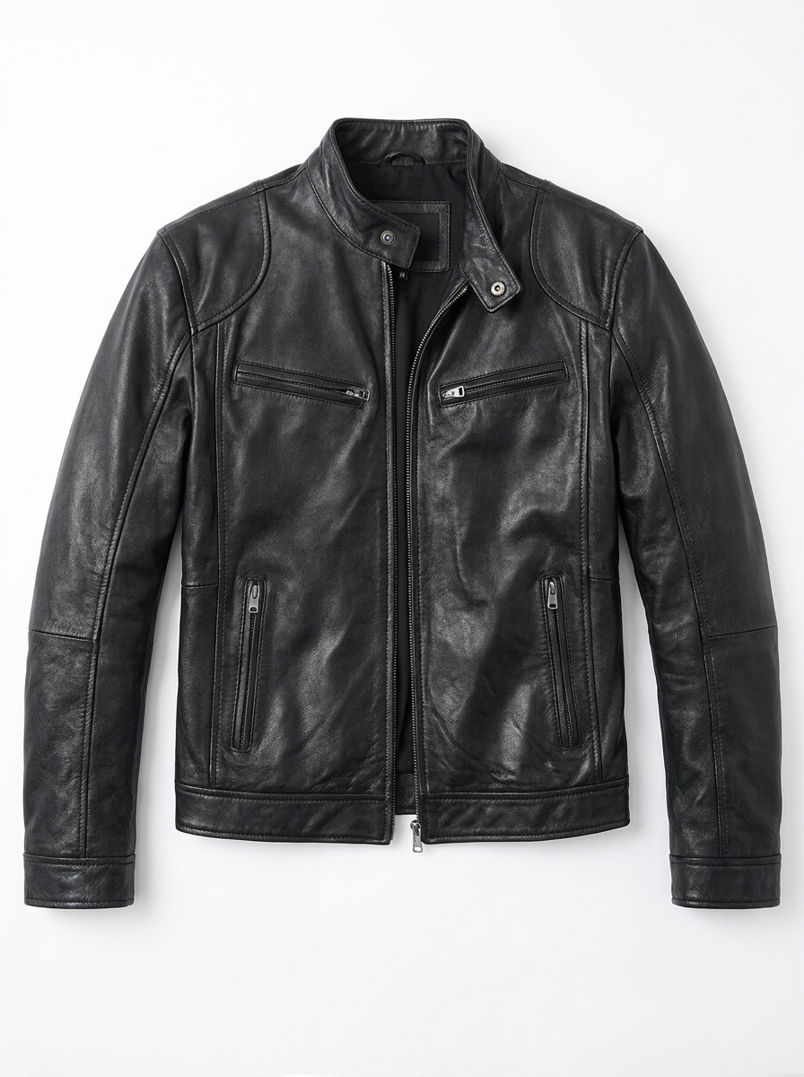 Miles | Classic Leather-Look Zip Jacket