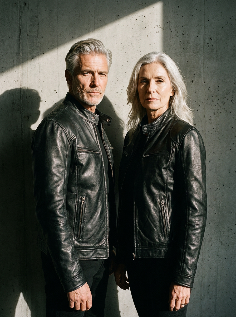 Miles | Classic Leather-Look Zip Jacket