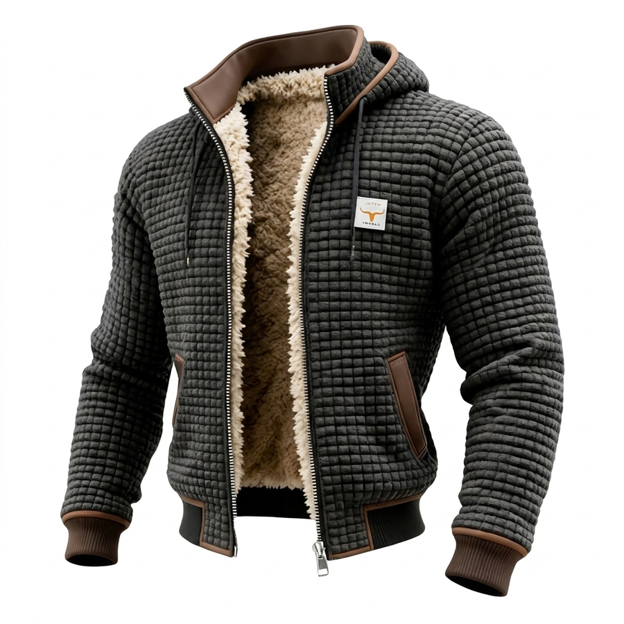 Graham | Warm Waffle-Texture Hooded Jacket