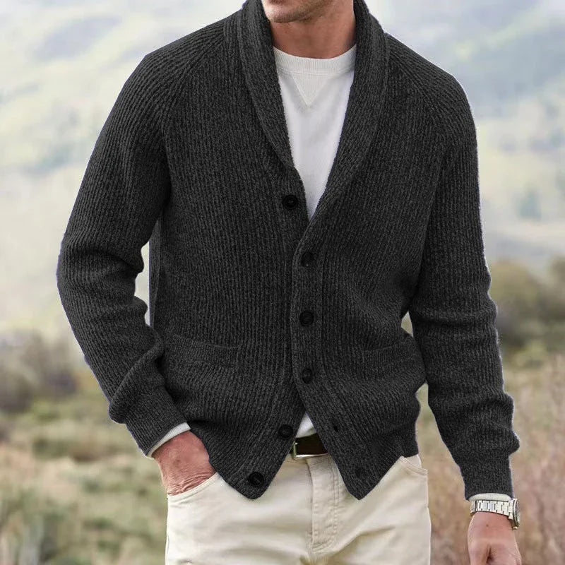 JERALD Classic Lapel Cardigan
