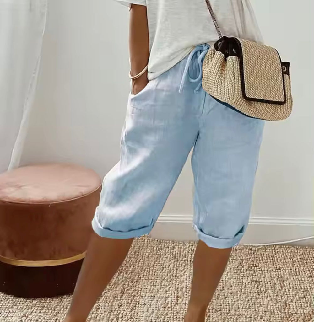 Daisy | Linen Full Shorts