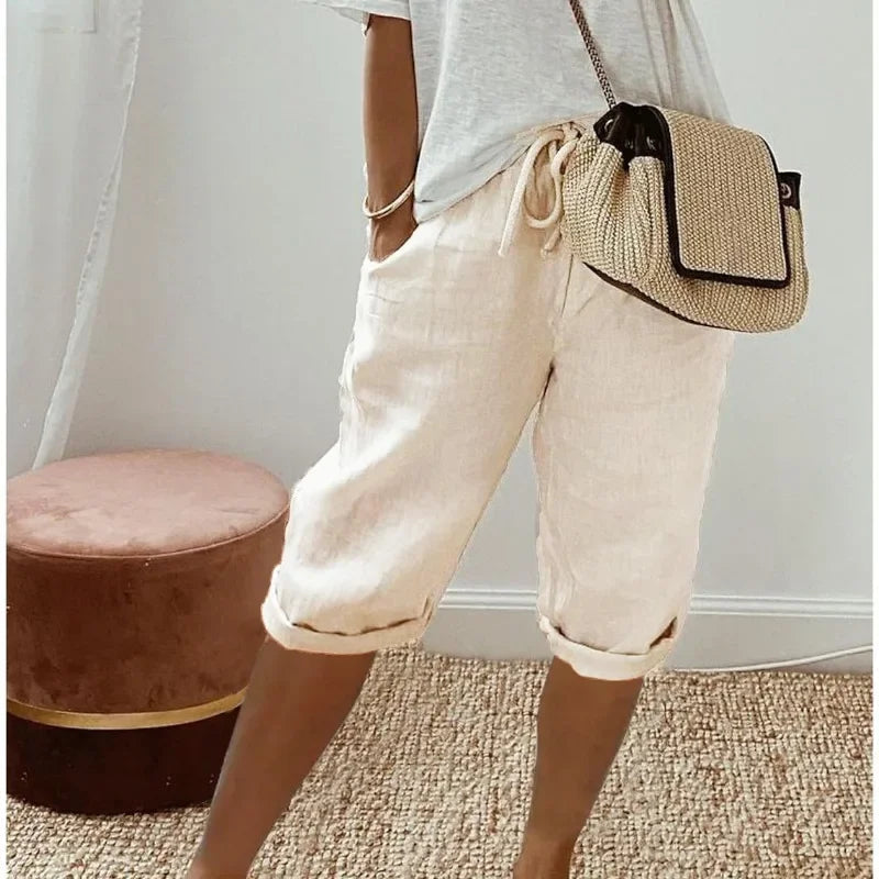 Daisy | Linen Full Shorts