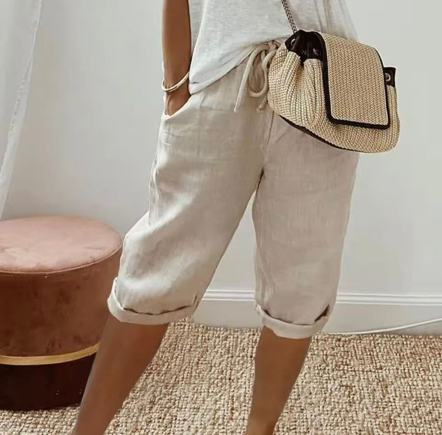 Daisy | Linen Full Shorts