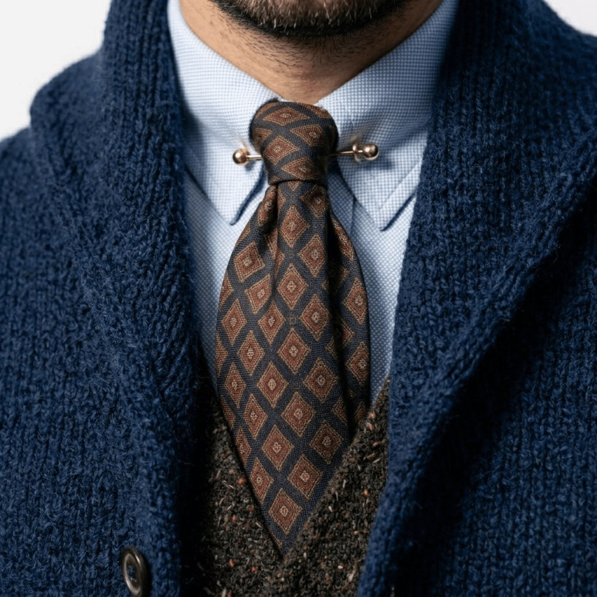 Men's Shawl Collar Wool Cardigan | The Hexham