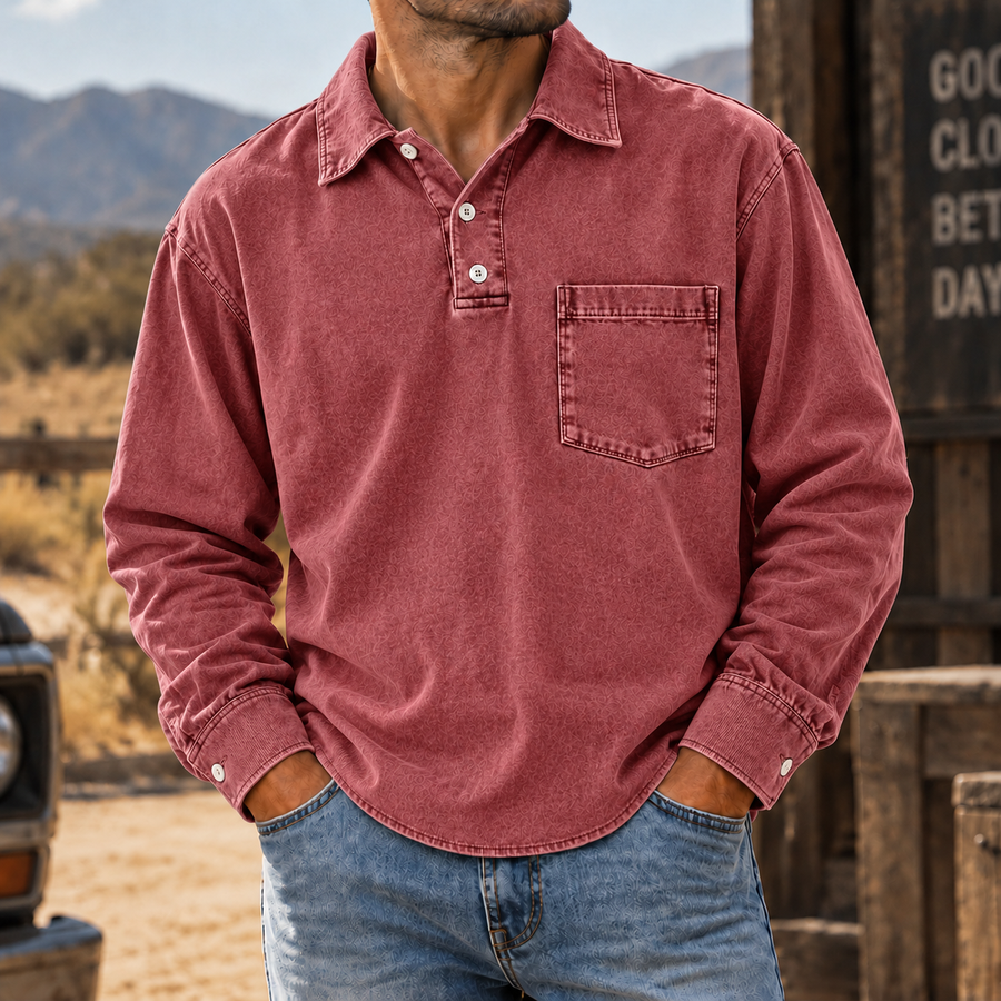 Ellis | Vintage-Wash Henley Shirt
